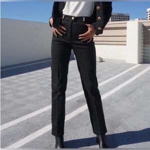 St. John high waist Navy/ black pants with gold details